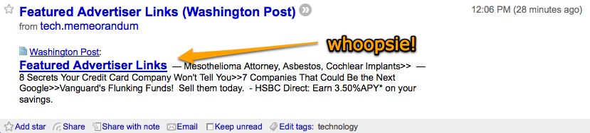 Whoopsie! TechMeme + Washington Post